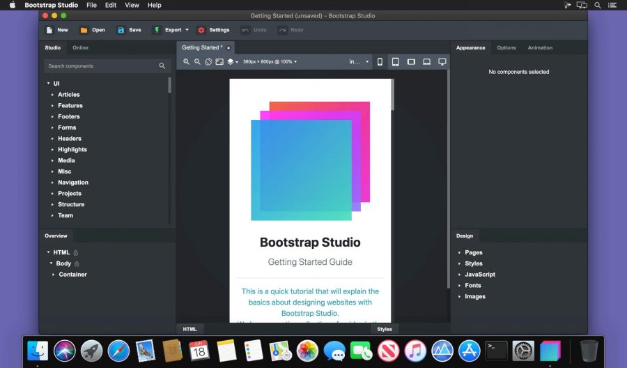 Bootstrap Studio 5.8.2 for Mac | Torrent Download